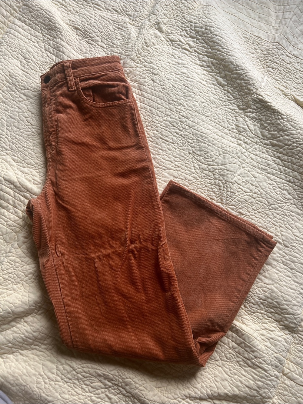 J Brand Joan Crop Pants in Rust Orange
